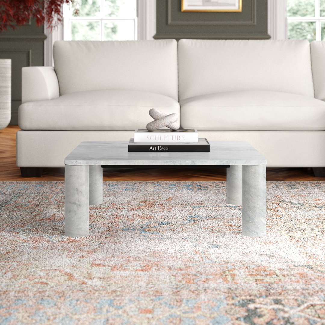 Enid Solid Marble Square Coffee Table